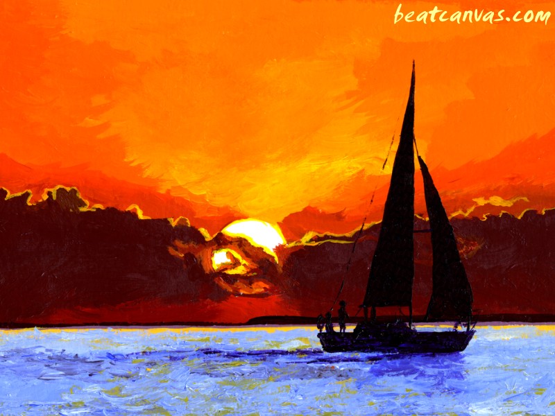 Sunset Calm. 1280 x 1024 Desktop Wallpaper